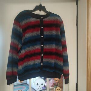 New Alfred Dunner El Dorado Multi-Color Button Down Cardigan Size Women's 2X